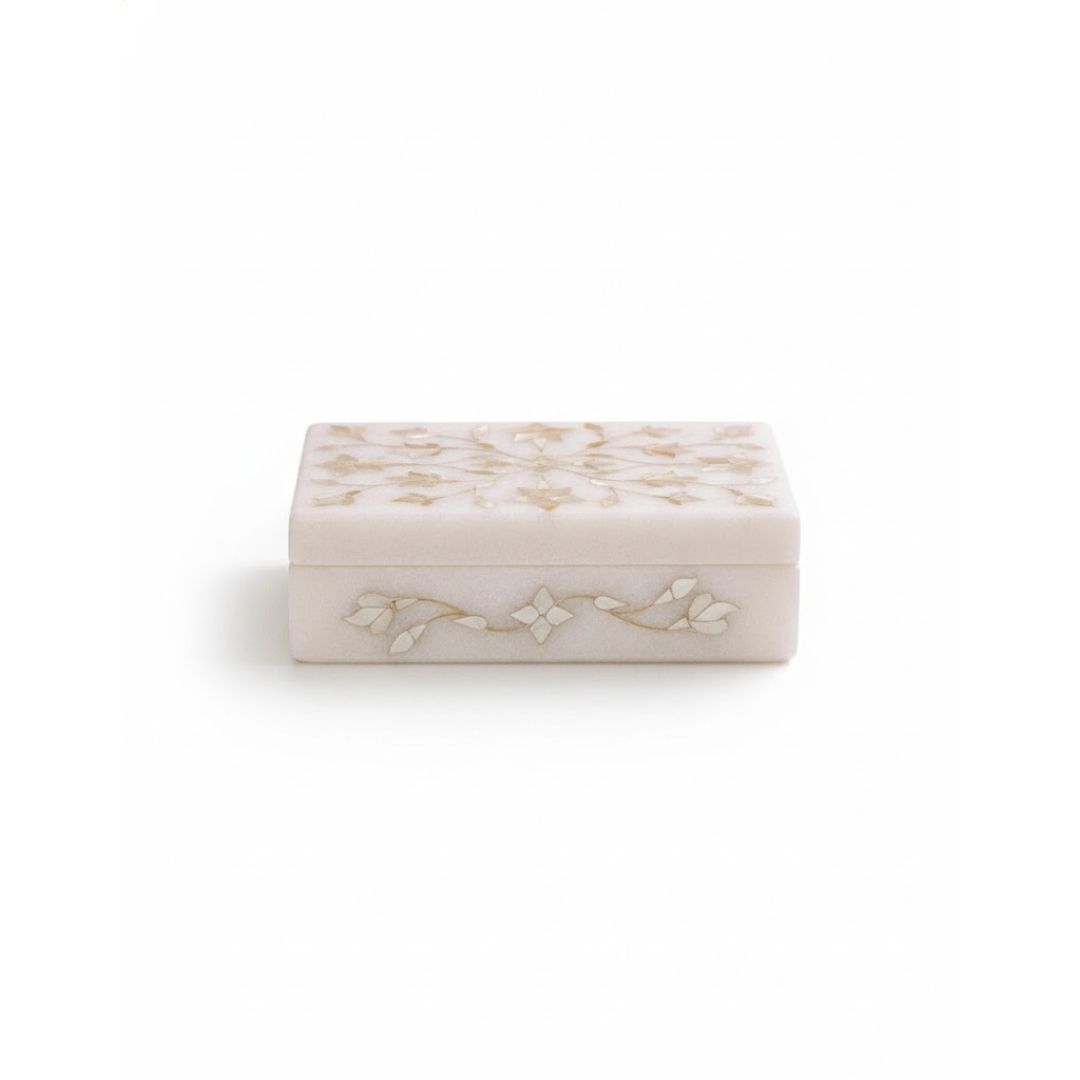 Agra white marble box